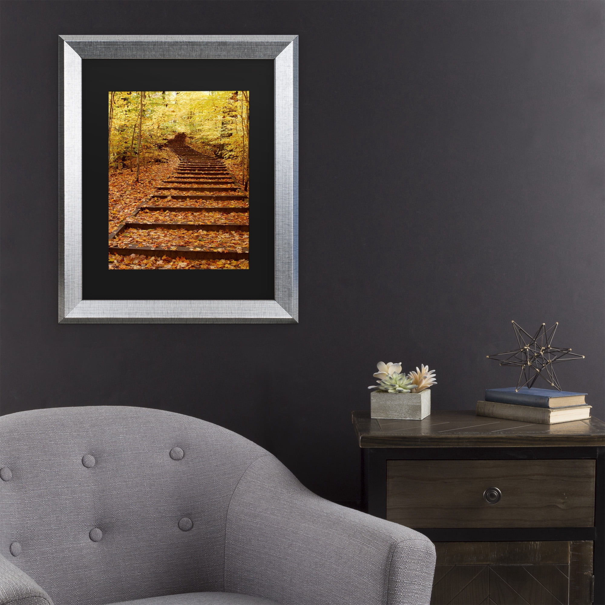 Trademark Fine Art 'Fall Stairway' Canvas Art by Kurt Shaffer