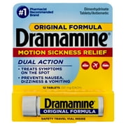 Dramamine Original Formula Motion Sickness Relief, 12 Count