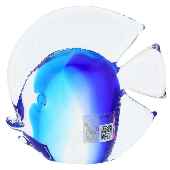 GlassOfVenice Murano Glass Tropical Fish - Aqua Blue
