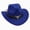 A68-Blue, variant on Ccpelsie Children Western Cowboy Hat for Kids Girl Boy Classic Hat Felt Cowgirls Hats for 4t 5t 6t 7t Kids(Blue,3-8 Years)