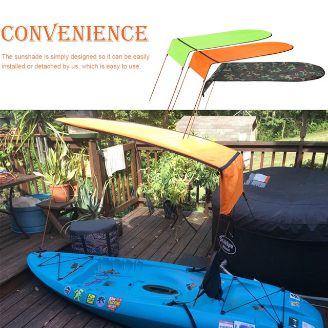 Pare-soleil de Bateau en Polyester Portable Universel Réutilisable pour Canot Pare-Soleil d'Extérieur Activité Bateau Pêche Auvent avec Sac de Rangement Vert Fruit