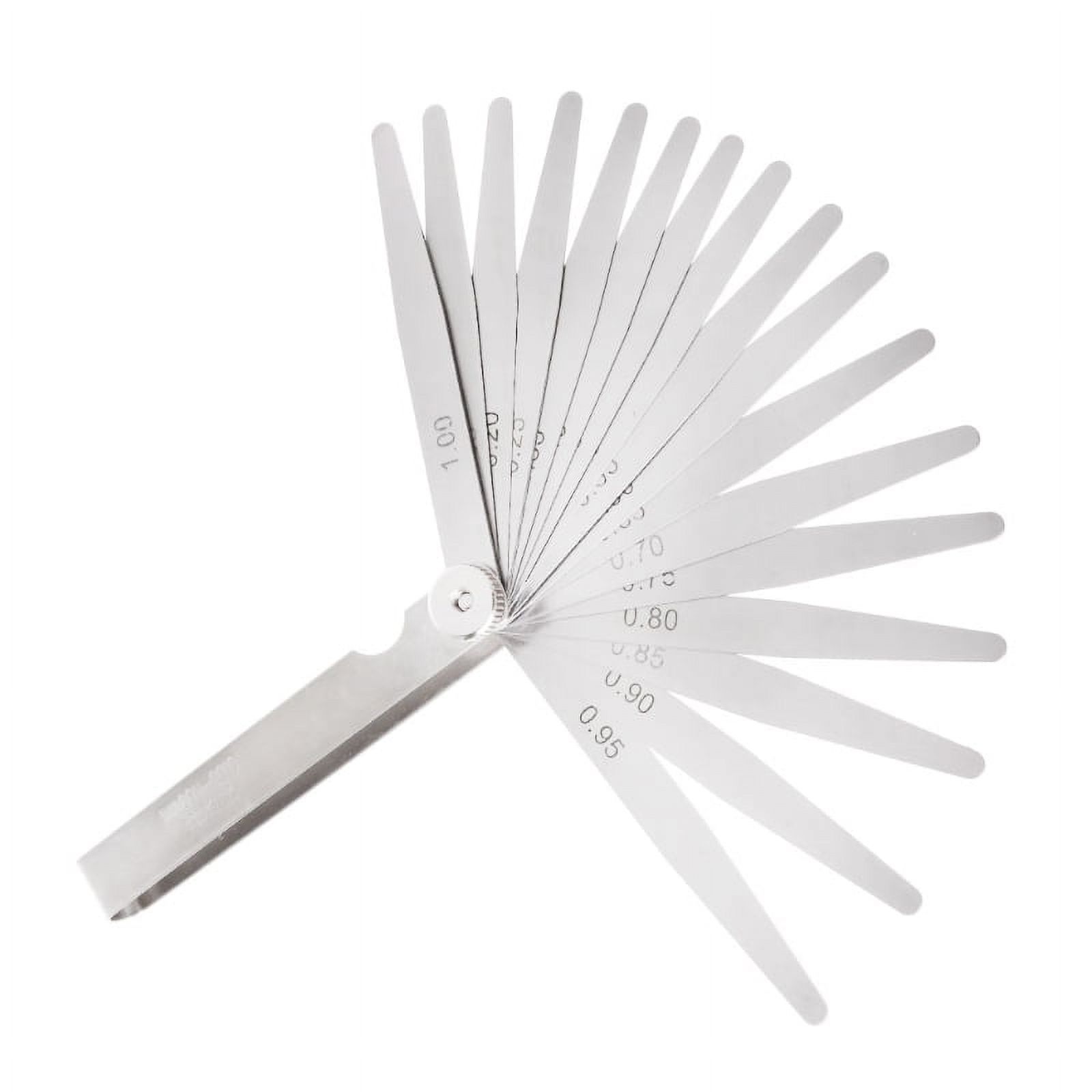 20 Blades Stainless Steel Feeler Gauge 0.05-1mm Measuring Tool Metric Feeler Gauge Thickness Measurment Tool Portable ,Easy to Use