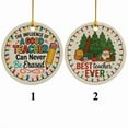 thumbnail image 5 of ViciArt Teacher Christmas Ornament, Best Teacher Ever Gift, Ceramic Holiday Keepsake, Classroom Decor, 5 of 5