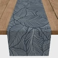 thumbnail image 2 of Creative Products Dense Leaves Blue 5 16 x 90 Poly Twill Table Runner, 2 of 3