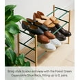 thumbnail image 4 of Yamazaki Home Expandable Shoe Rack, Forest Green, Steel, Supports 19.8 pounds, Expandable, 4 of 8