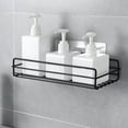 thumbnail image 5 of Floating Shelves For Wall, Usupdd Wall Mounted Storage Shelves With Black Metal Frame, Heavy Duty Rustproof Bathroom Bedroom Living Room Kitchen Organizer Self Adhesive No Drilling Shelves, Usupdd, 5 of 6