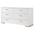 thumbnail image 4 of Felicity 6-drawer Dresser White High Gloss, 4 of 11