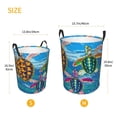 thumbnail image 5 of Kll Little Sea Turtles Waterproof Foldable Laundry Hamper Bucket With Handles For Storage Bin,Kids Room,Home Organizer (Medium), 5 of 8