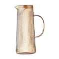 thumbnail image 2 of YYV Ribbed Glass Cold-Water Pitcher Heat-Resistant Vertical-Stripe Water Bottle Large-Capacity Tea Pot for Living Room Tabletop Iced Tea Cold Brew Serveware Durable Glass Pitcher, 2 of 9
