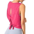 thumbnail image 4 of Workout Shirt Women Sleeveless Summer Athletic Tank Tops Scoop Neck Basic Undershirt Yoga Workout Casual Athletic Loose Fit Racerback Breathable Tee (Red,M), 4 of 5