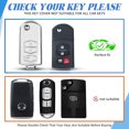 thumbnail image 2 of Key Fob Cover Compatible with Mazda 3 6 8 CX-3 CX-5 CX-7 CX-9 Miata MX-5 RX-8 Keychain Case Holder Protector,Silver-white, 2 of 6