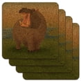 thumbnail image 1 of Hippopotamus Goes Roar Low Profile Novelty Cork Coaster Set, 1 of 3