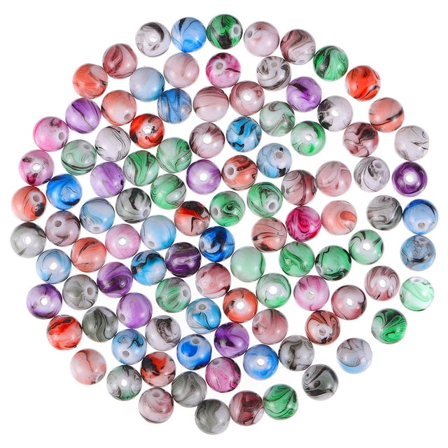 UPOUART 100Ud De Resina Con Agujero Fáciles De Ensartar Para Joyería Y