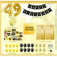 thumbnail image 2 of 49th Birthday Decoration Black and Gold for Boy & Girl, 49th Cake Topper, 49th Party Supplies for Her and Him, 49th Birthday Photo Props, 2 of 2