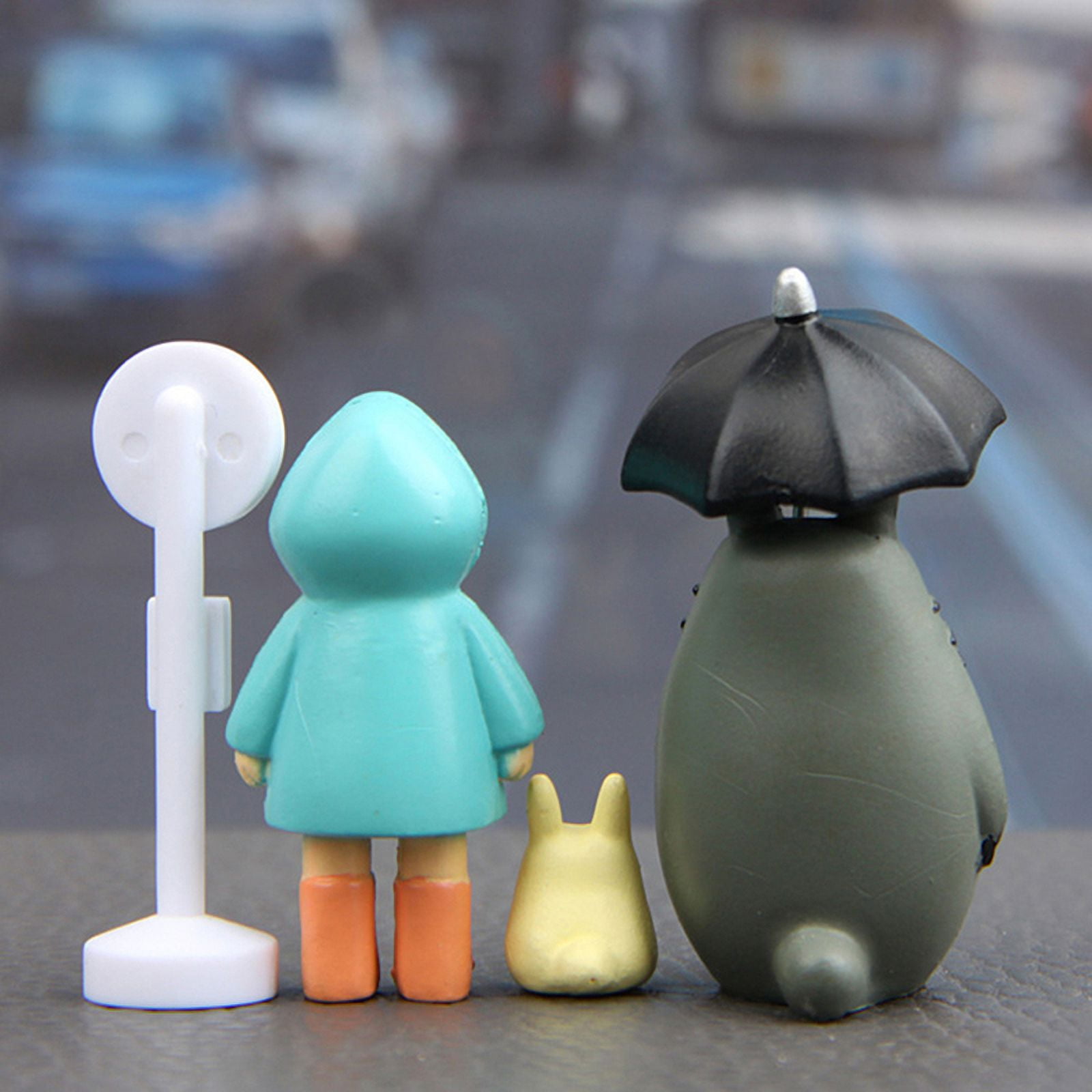 6pcs Mon voisin Totoro Figure Hayao Miyazaki Anime Bus Station Figure  Cadeaux Enfant