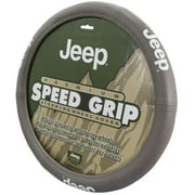 Plasticolor 006729R25 Jeep Elite Series Speed Grip Steering Wheel Cover - Grey