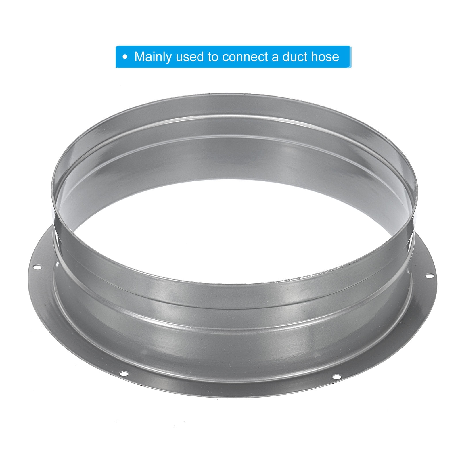 Uxcell 8 Inch Duct Connector Flange Metal Straight Pipe Exhaust Hose Flange 2 Pack