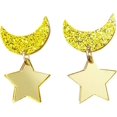 thumbnail image 1 of GHSDFBB Rainbow Cloud Colorful Lightning Dangle Stud Earrings (Star Med), 1 of 3