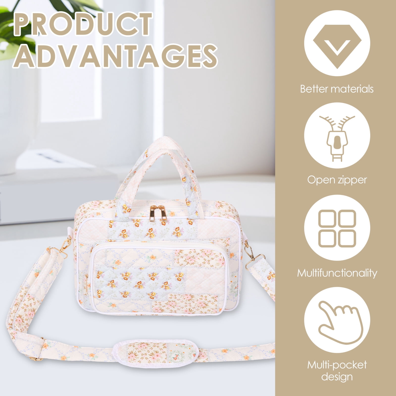 NUAHRHY Travel Hanging Toiletry Bag Waterproof Women Makeup Organizer Bag Large Capacity Portable Cosmetic Toiletry Storage Organizer for Full Sized Shampoo Conditioner Lotion Comb