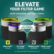GermGuardian 1095 Sq. ft. Air Purifier with HEPA Pure Filter and UV-C Light, White, AC151
