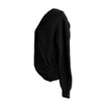 thumbnail image 4 of Women's Casual Knit Sweater Long Sleeve Solid Color V-Neck Criss Cross Shirts Fall Winter Stretchy Comfy Business Work Tops, 4 of 6