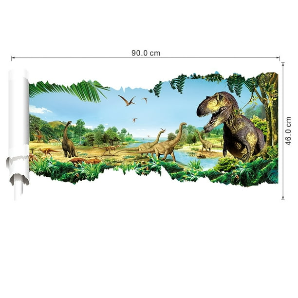Coutexyi Jurassic Park Dinosaurs Wall Sticker Kids Room Decor Removable Pvc Decals Mural Walmart Com Walmart Com