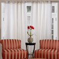 thumbnail image 4 of Cortinas con forro de 66" x 90" con anillos de ojales para decoración del hogar Cortinas plisadas de color blanco roto, 4 of 4