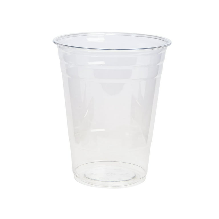 [100 Pack] 16 oz Clear Plastic Cups with Dome Lids, Disposable Iced Coffee  Cups, BPA Free Crystal Bo…See more [100 Pack] 16 oz Clear Plastic Cups with