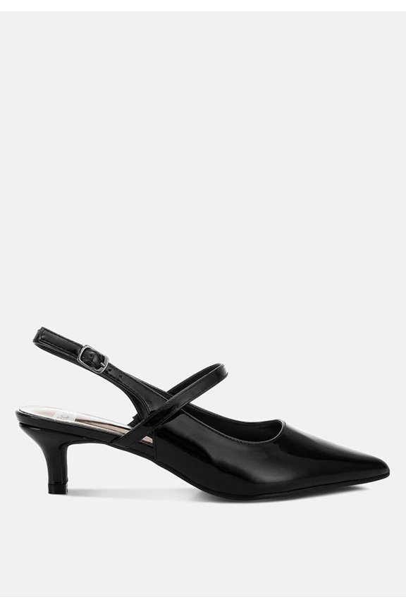 Abloom Kitten Heel Slingback Sandals