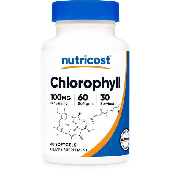 Nutricost Chlorophyll (100mg) 60 Softgels - 30 Servings