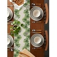 thumbnail image 5 of Table Runner Dresser Scarf 13 x 36 Inch Monstera Green Tropical Leaf Linen Background Table Runners Non-Slip Heat Kitchen Dining Table Decor for Indoor Outdoor Home Party Decoration, 5 of 7