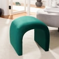 thumbnail image 2 of SAFAVIEH Kibo Modern Style n Shape Ottoman, Emerald ( 20.1 in. W x 18.3 in. D x 18.5 in. H), 2 of 9