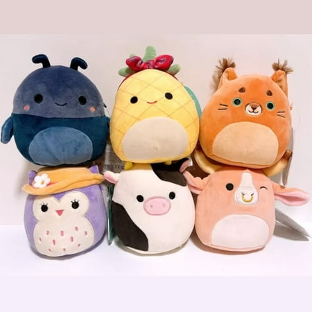 Squishmallows 5″ Everyday Squad Set of 6 Connor the Cow Howland the bull Soft & Squishy Stuffed Animal