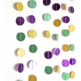 thumbnail image 6 of Cheerland Mardi Gras Garland Set, Green Purple Gold, 3-Piece, 6 of 7