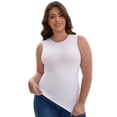 thumbnail image 4 of DARING DIVA Women's Soft Shapewear Tummy Control Tank Top Waist Control L White, 4 of 6