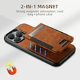 thumbnail image 5 of ELEHOLD Case for iPhone 13 Pro, 2 in 1 Detachable Magnetic Wallet Case with Card Holder & Kickstand,Khaki, 5 of 7