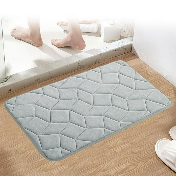 Feltree Tapis de Bain en Mousse Mémoire Super Absorbant, Tapis de Sol Antidérapant à Séchage Rapide pour Salle de Bain, Entrée et Toilette, Tapis Lavable et Imperméable pour Intérieur et Extérieur, 16x24 Pouces
