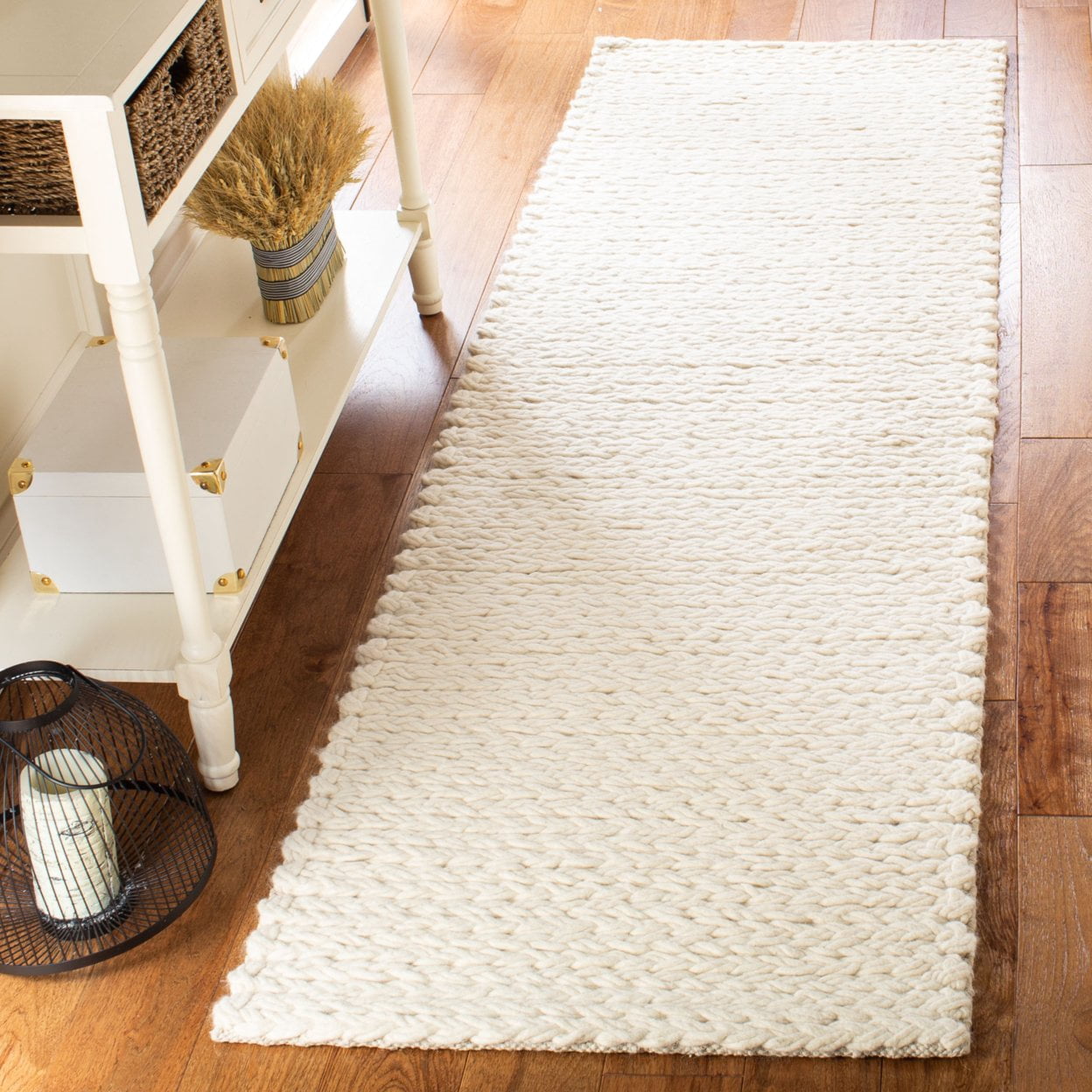SAFAVIEH Natura Seachlann Braided Runner Rug, Ivory, 2'3" x 8'