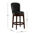 thumbnail image 2 of Hillsdale Furniture Victoria Wood Counter Height Swivel Stool, Dark Chestnut, 2 of 8