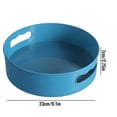 thumbnail image 2 of Oleegame 1PC Produce Storage Storage Tray Box Rotatable With Handle Storage Multifunctional Kitchen Bathroom Housekeeping Organizers Blue, 2 of 5