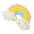 thumbnail image 4 of Cojín decorativo de nube de peluche con forma de arcoíris. Precioso cojín arcoíris para dormitorio, oficina o coche., 4 of 7