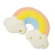thumbnail image 4 of Cojín decorativo de nube de peluche con forma de arcoíris. Precioso cojín arcoíris para dormitorio, oficina o coche., 4 of 7