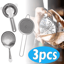 RaoLizhen Bartender Stainless Steel Cocktail Strainer Sets, Set of 3