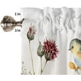 thumbnail image 3 of Thanksgiving Floral Valance Curtains Fall Leaves Bird Window Curtains for Home Living Room Decor, Autumn Flower Plant Leaf Kitchen Valances Rod Pocket Drapes Short Curtain 54x18in 1 Panel, 3 of 5