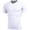 #White, variant on DPTALR Men's Solid Color V-Neck Stretch Quick Dry Sports Short Sleeve T-shirt,White, XXXL
