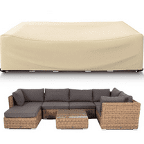 Patio Large Beige Heavy Duty Waterproof  Set Cover Outdoor Sectional Sofa Cover