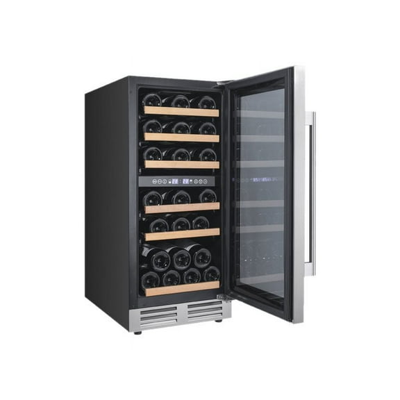 Avanti WCF282E3SD 28 Bottle Stainless Steel DESIGNER Series Dual-Zone Wine Cooler