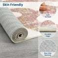 thumbnail image 3 of Washable Runner Rug, Soft Non Slip Pink Kitchen Runner, Low Pile Ultra Thin Hallway Rugs, Non Sheddiing Foldable Lightweight Mat for Entryway Bathroom Laundry, Snake Print, 3 of 8