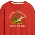 thumbnail image 3 of Instant Message - Dinosaur - Friends Come in Every Shape & Size - Toddler & Youth Long Sleeve Graphic T-Shirt, 3 of 6