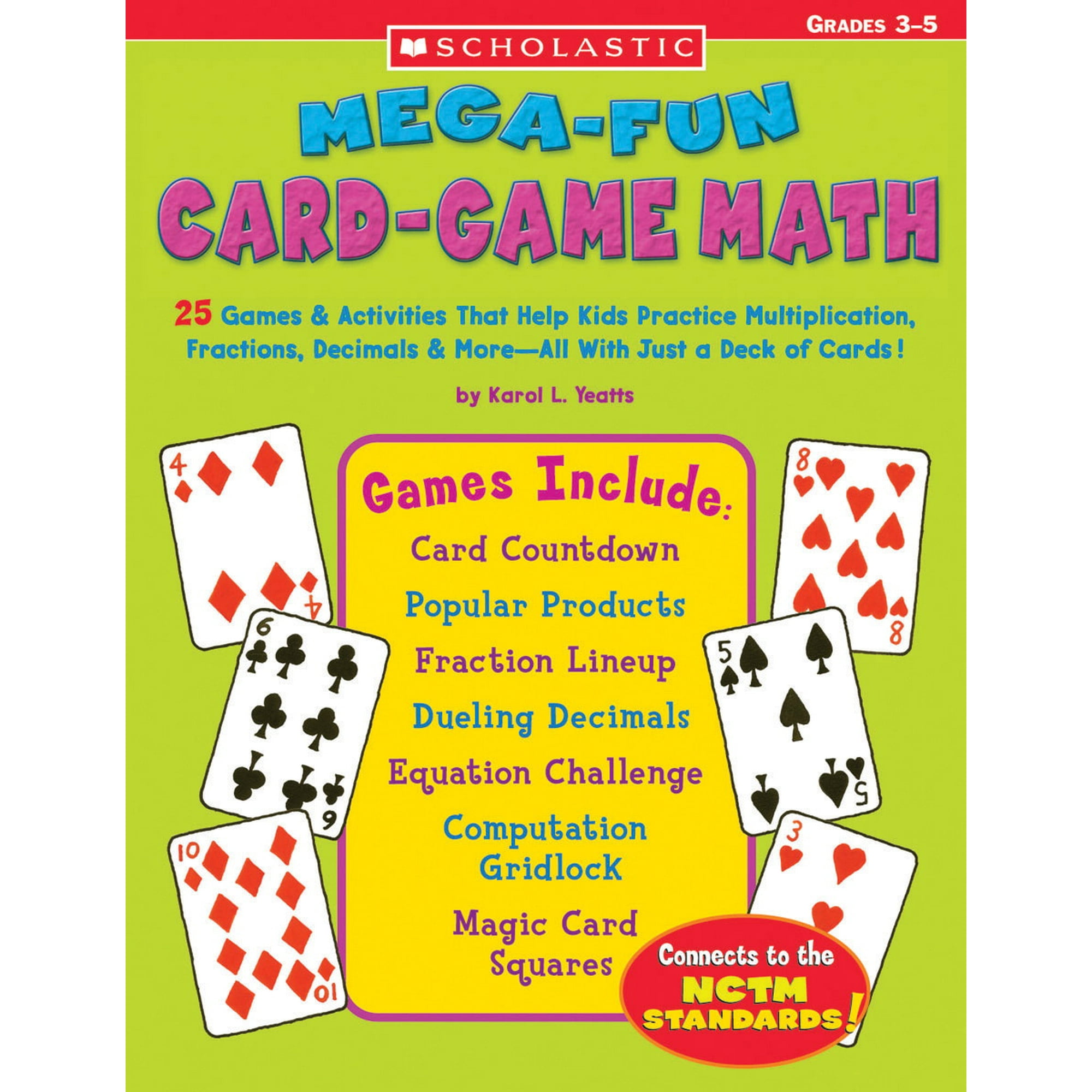 Scholastic Mega-Fun Card Game Math Book